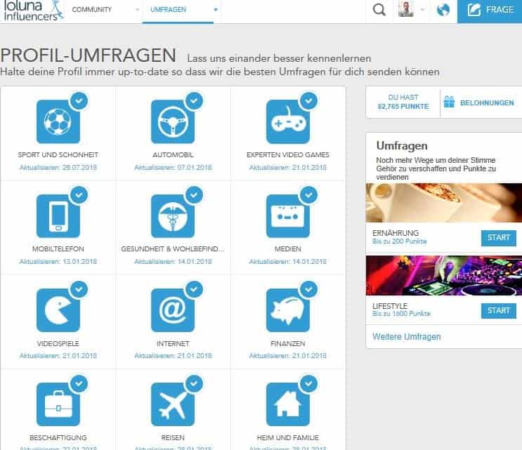 Toluna Profilumfragen