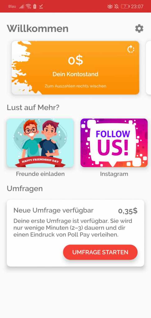 Erste Umfrage